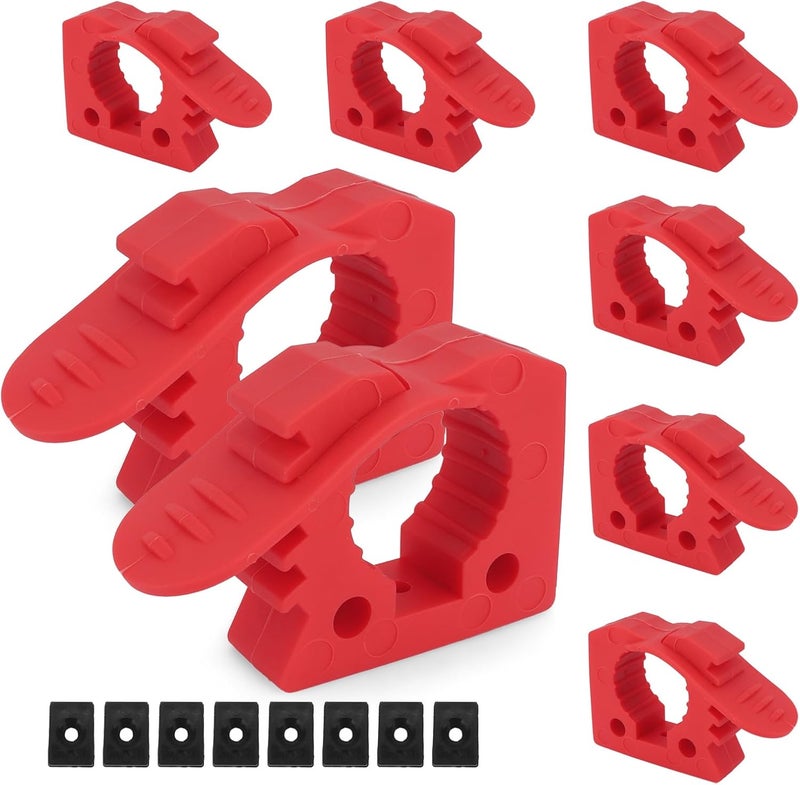 GLOBLED Quick-Release Rubber Clamps, Heavy-Duty Quick Fist Mount Shove Holder Mount Fit 1-1/5''-1-3/5'' For Diameter Tools And Equipment-8PCS - Image 1
